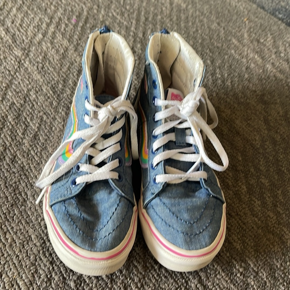 Vans rainbow high top kids size 1 - Picture 2 of 8